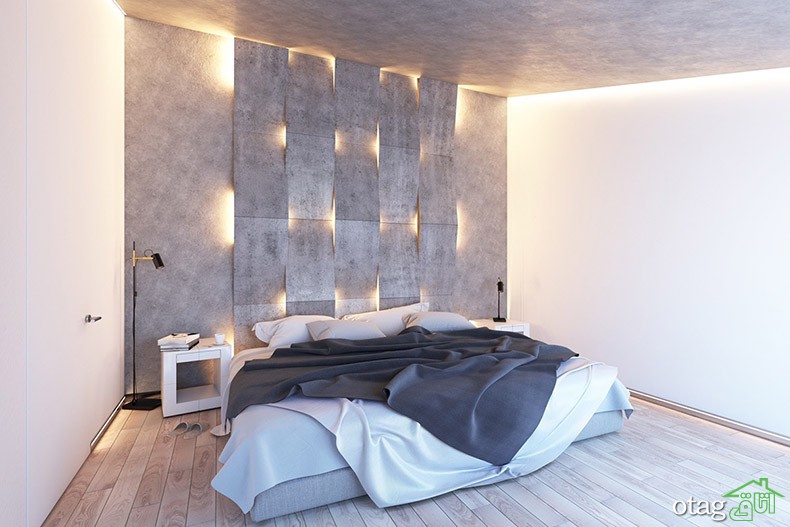 مدل های جدید دیوارپوش بتنی دکوراتیو برای اتاق خواب + 30 عکس