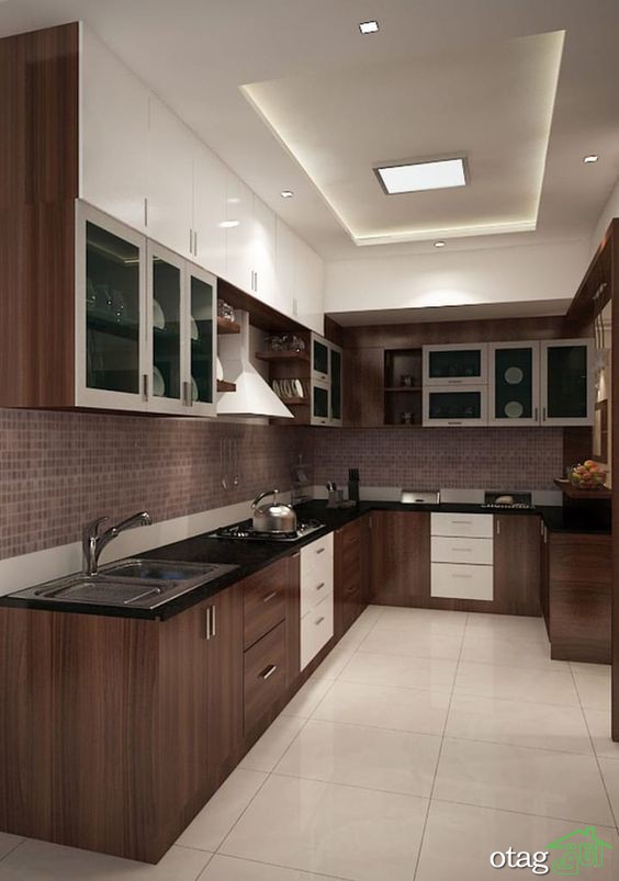 مدل کابینت قهوه ای تیره در آشپزخانه های سنتی و مدرن مدل کابینت قهوه ای تیره در آشپزخانه های سنتی و مدرن