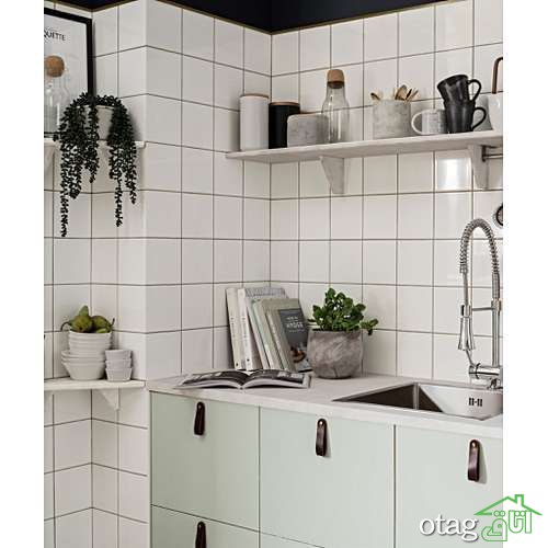 مدل کاشی سفید آشپزخانه در طرح ها و رنگ های بسیار خاص و جدید