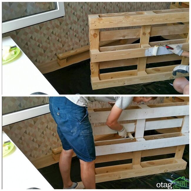 نحوه ساخت تخت خواب با پالت چوبی / آموزش کامل بهمراه عکس