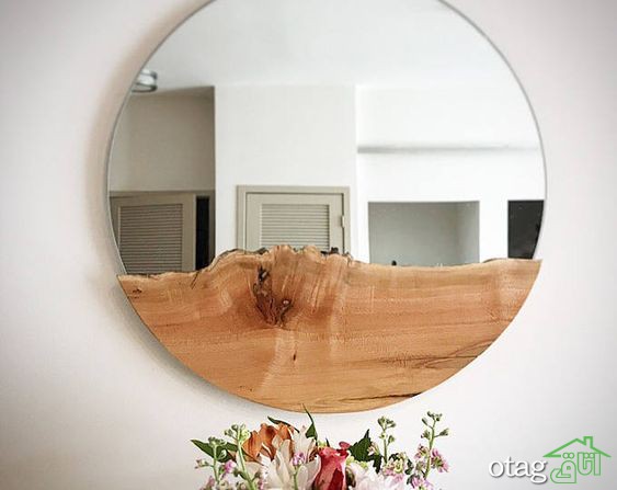 30 مدل آینه چوبی گرد با طراحی جدید مناسب دکور مدرن و روستیک