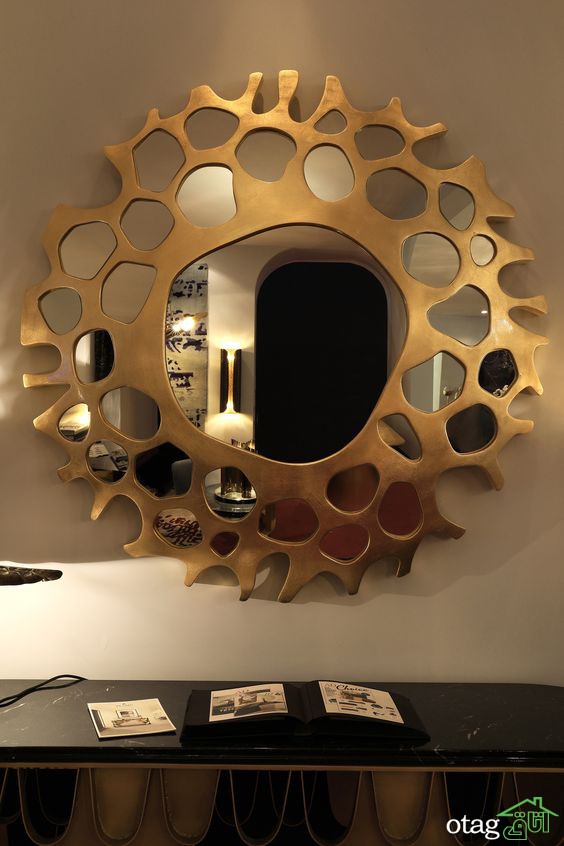 30 مدل آینه چوبی گرد با طراحی جدید مناسب دکور مدرن و روستیک