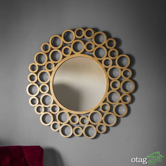 30 مدل آینه چوبی گرد با طراحی جدید مناسب دکور مدرن و روستیک