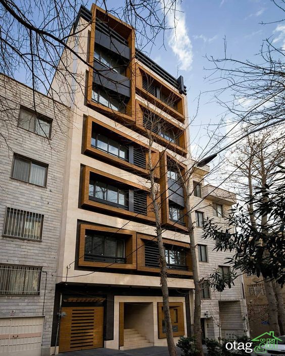 نمای ترمووود و سنگ در ساختمان های مدرن مسکونی و تجاری ایران نمای ترمووود و سنگ در ساختمان های مدرن مسکونی و تجاری ایران