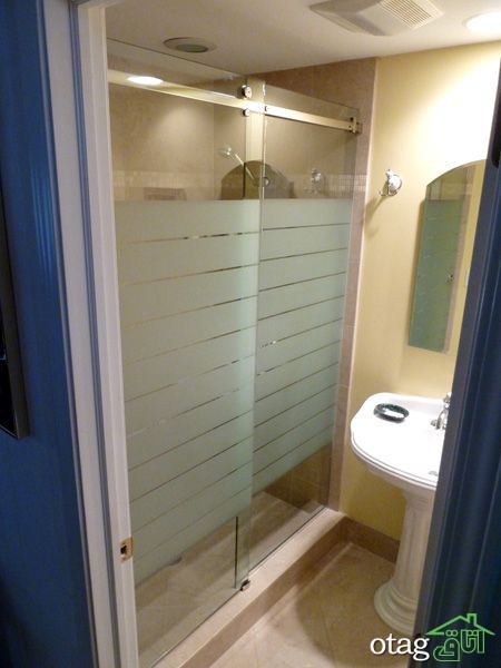 درب کشویی سرویس بهداشتی و حمام در انواع شیشه ای ساده و طرحدار