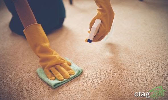 نحوه تمیز کردن فرش با دست