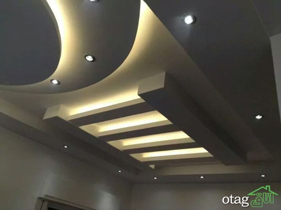 به کار گیری سقف کناف با جلوه های نورپردازی برای زیبا سازی منازل