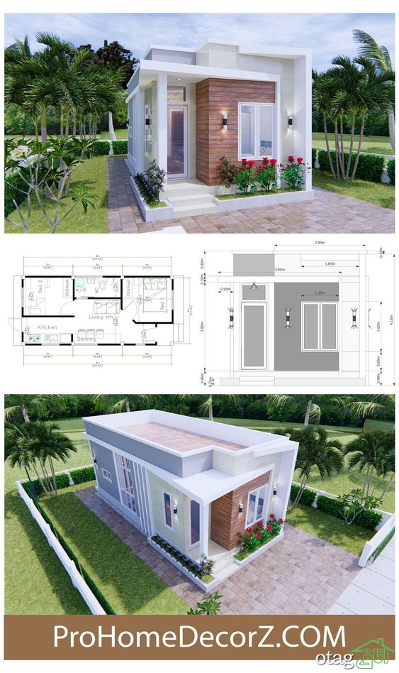 ایده‌های جالب طراحی خانه باغ کوچک به شکل مدرن و ساده