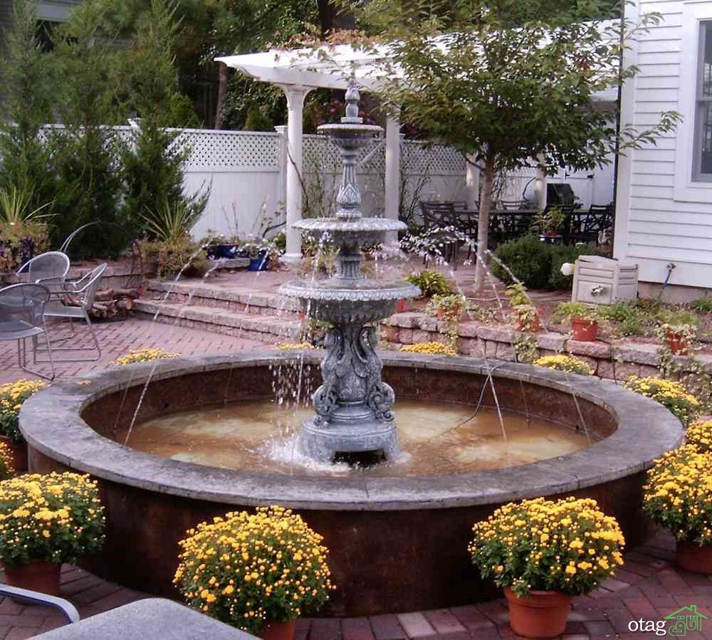 طراحی حوض در حیاط خانه ها به سبک قدیم برای ایجاد یک فضای دلنشین