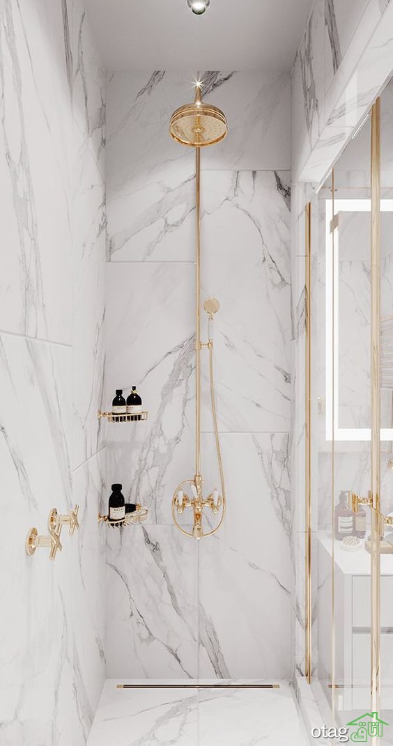طراحی حمام سفید با دکوراسیون لوکس و جذاب، بررسی 30 مدل جدید