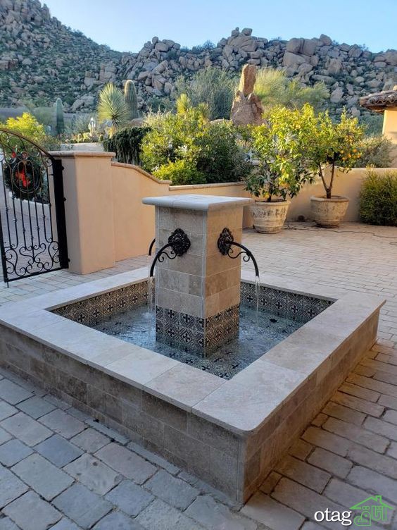 طراحی حوض در حیاط خانه ها به سبک قدیم برای ایجاد یک فضای دلنشین