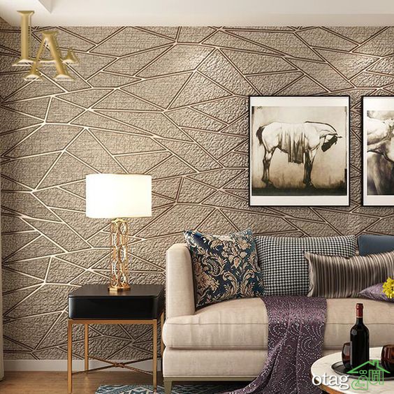 22 مدل جذاب کاغذ دیواری کرم طلایی برای پذیرایی و اتاق خواب 22 مدل جذاب کاغذ دیواری کرم طلایی برای پذیرایی و اتاق خواب