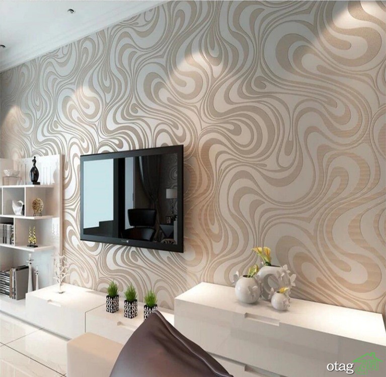 22 مدل جذاب کاغذ دیواری کرم طلایی برای پذیرایی و اتاق خواب