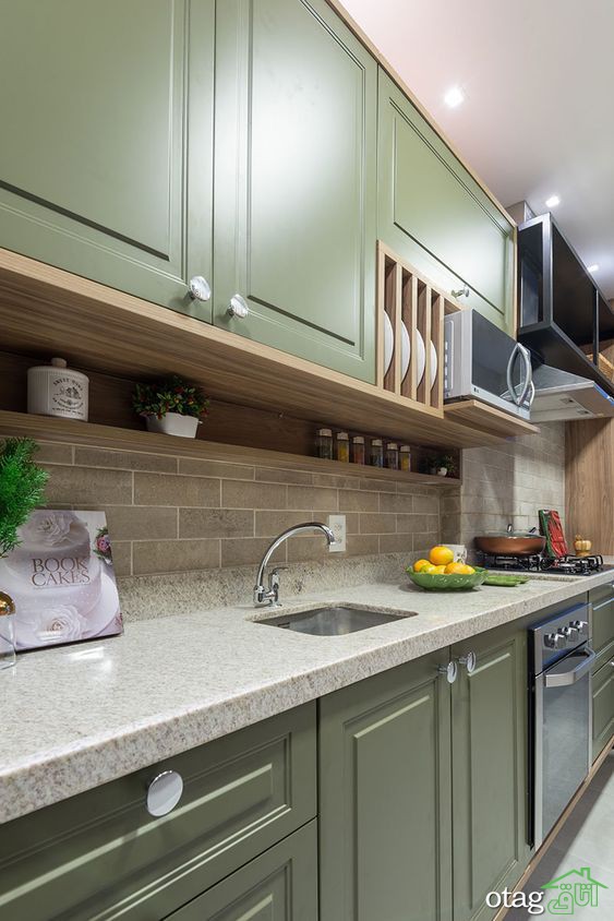 مدلهای زیبا از رنگ کابینت سبز آشپزخانه در سال جدید مدلهای زیبا از رنگ کابینت سبز آشپزخانه در سال جدید