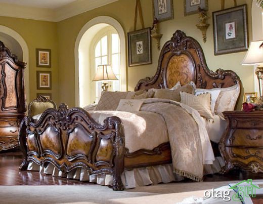 سرویس خواب چوبی جدید در طرح‌های مدرن، سلطنتی و روستیک