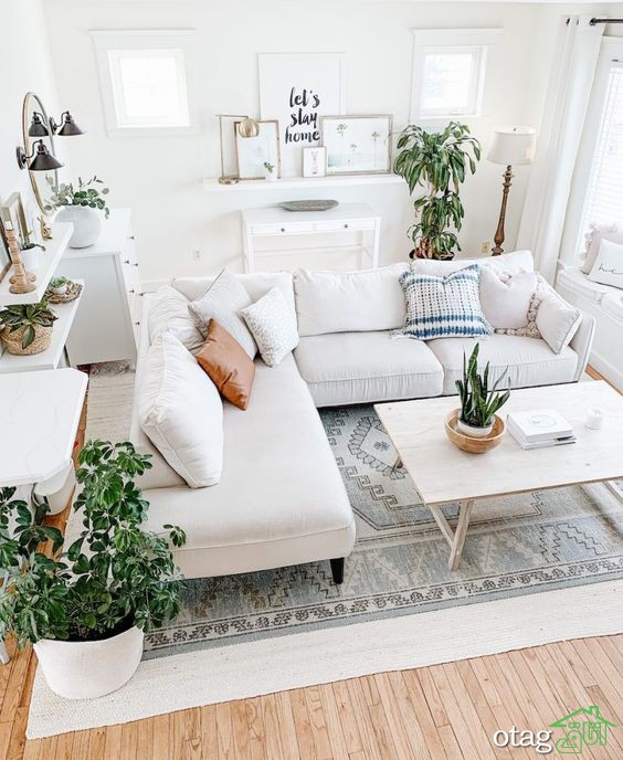 برترین مدل های چیدمان کاناپه سفید در خانه