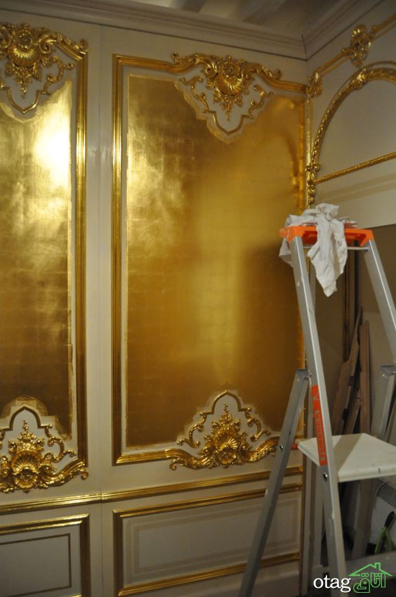 ایدههای جذاب اجرای ورق طلا روی سقف در منازل کلاسیک و لوکس ایدههای جذاب اجرای ورق طلا روی سقف در منازل کلاسیک و لوکس