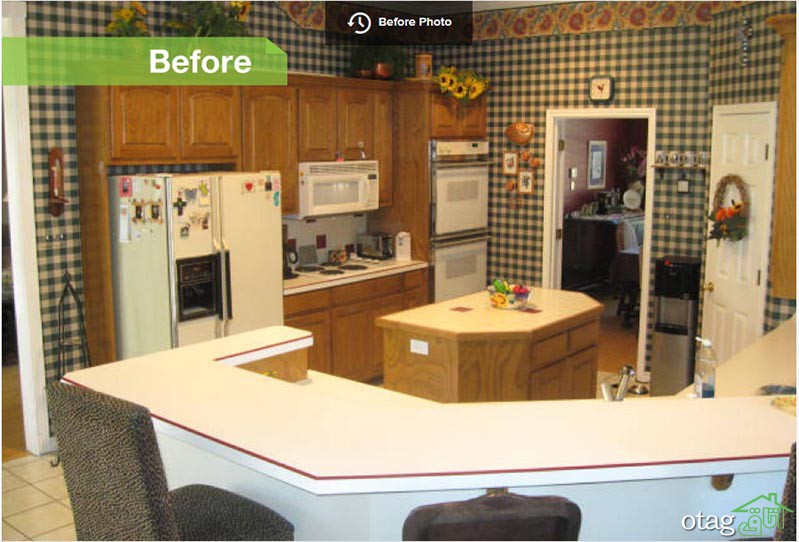 تغییر اپن آشپزخانه قدیمی با تخریب کامل دیوار در 5 طرح زیبا
