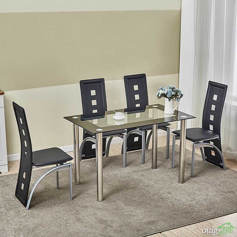 طرح‌های جدید میز ناهارخوری فلزی در ست‌های دو تا شش نفره