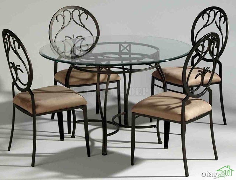 طرح‌های جدید میز ناهارخوری فلزی در ست‌های دو تا شش نفره