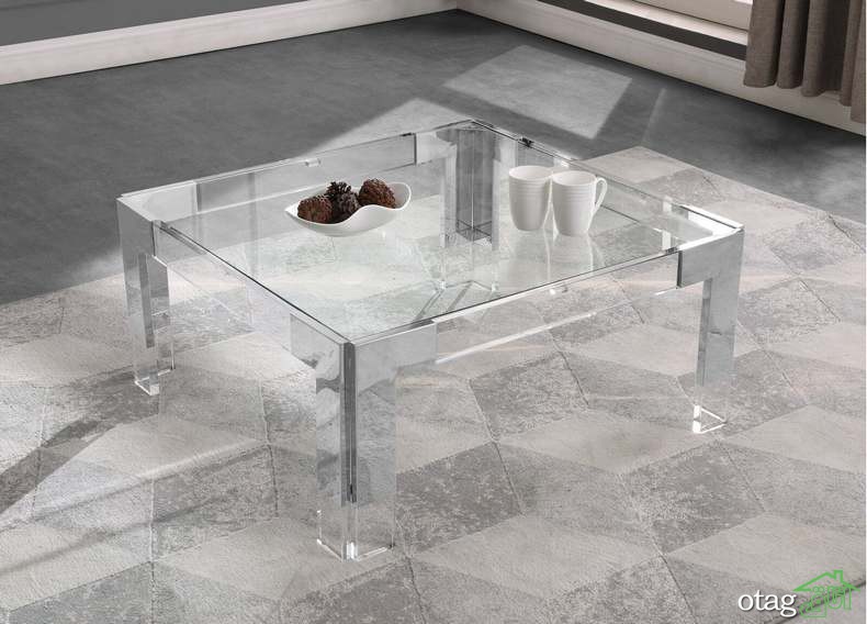 مدل‌های جذاب میز شیشه‌ای پذیرایی و نحوه تزیین منزل با آنها