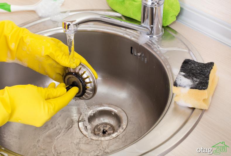 نحوه تمیز کردن سینک ظرفشویی استیل با وسایل ساده و دم دستی
