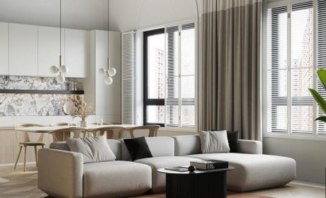 آشنایی با سبک مدرن کلاسیک در طراحی آپارتمان 85 متری دو خوابه