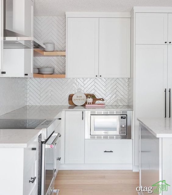 30 طرح جدید کابینت سفید متالیک برای آشپزخانه‌های امروزی