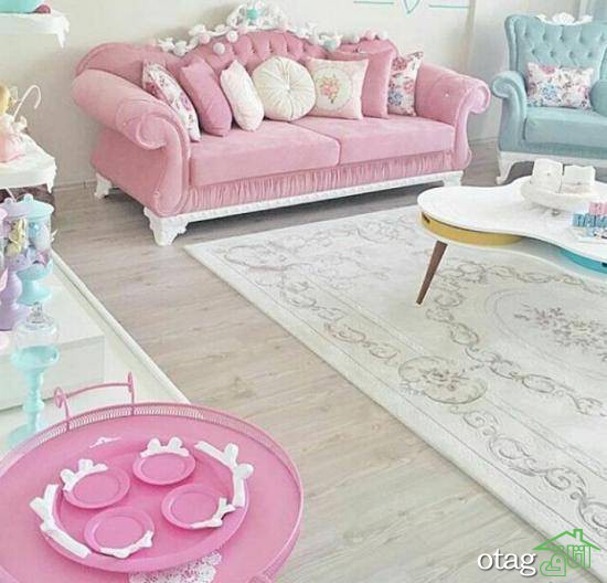 ست&zwnj;های جدید مبلمان چوبی سفید برای هال پذیرایی و اتاق نشیمن