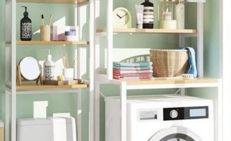 ارگانایزر ماشین لباسشویی اقدامی جالب در جهت نظم بیشتر در دکوراسیون آشپزخانه
