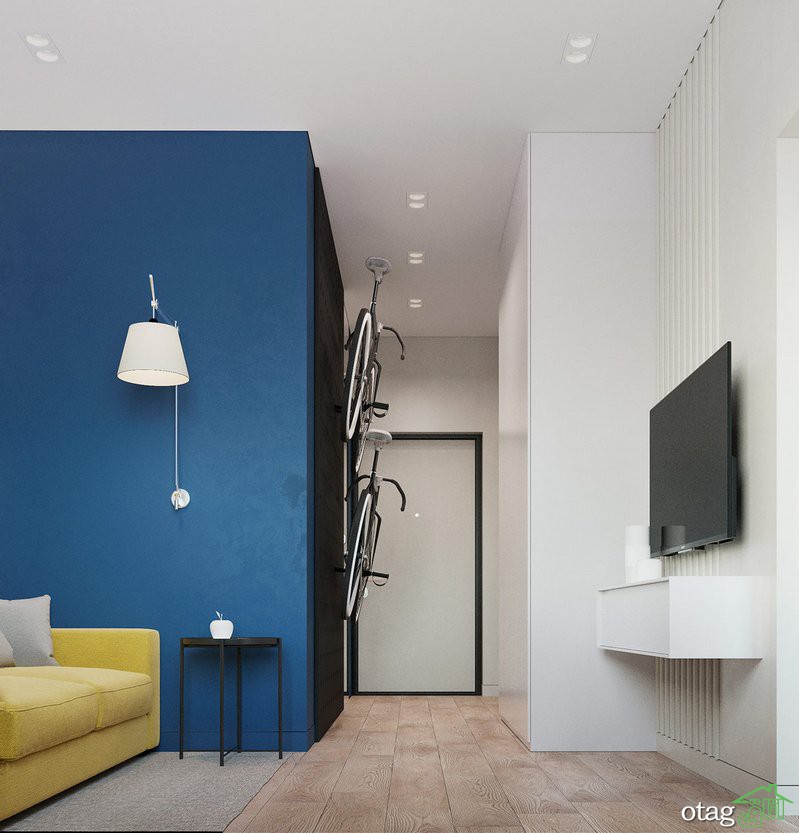 روش طراحی دکوراسیون آبی و زرد در آپارتمان‌های مدرن و امروزی