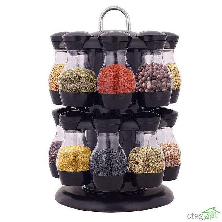 خرید 38 مدل ظرف جا ادویه ای شیک و جدید [چوبی، شیشه ای]