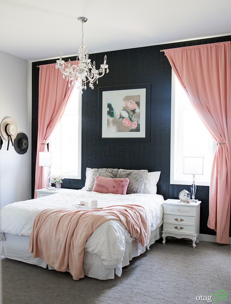 40 طرح جذاب اتاق خواب مشکی دخترانه با ترکیب رنگ‌های زیبا
