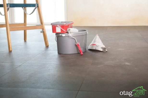نحوه رنگ زدن کاشی کف و دیوار در 6 مرحله برای افراد مبتدی نحوه رنگ زدن کاشی کف و دیوار در 6 مرحله برای افراد مبتدی