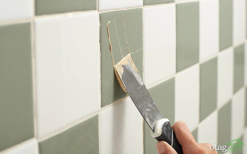 نحوه رنگ زدن کاشی کف و دیوار در 6 مرحله برای افراد مبتدی نحوه رنگ زدن کاشی کف و دیوار در 6 مرحله برای افراد مبتدی