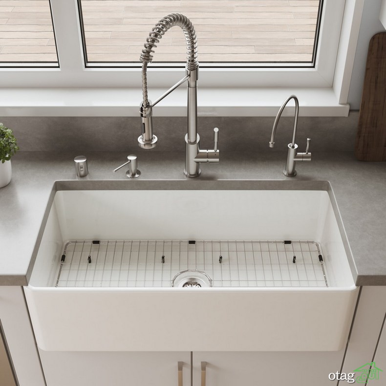 مدل‌های جدید سینک ظرفشویی سفید در انواع سرامیکی و استیل