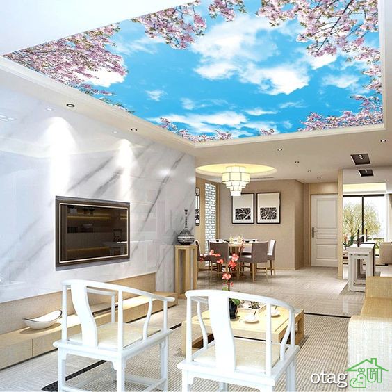 سقف کشسان پرینتی یا چاپی جلوه گر طرح انتخابی شما برای سقف منزلتان