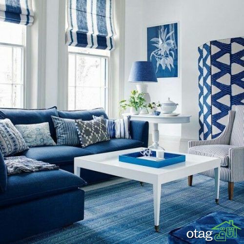 ست فرش سرمه ای با مبل خانه شما؛ راهنمای زیباترین ترکیب رنگ