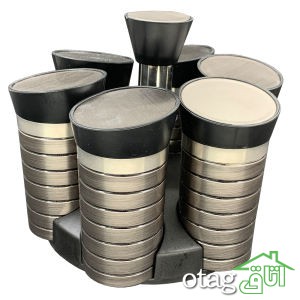 خرید 38 مدل ظرف جا ادویه ای شیک و جدید [چوبی، شیشه ای]