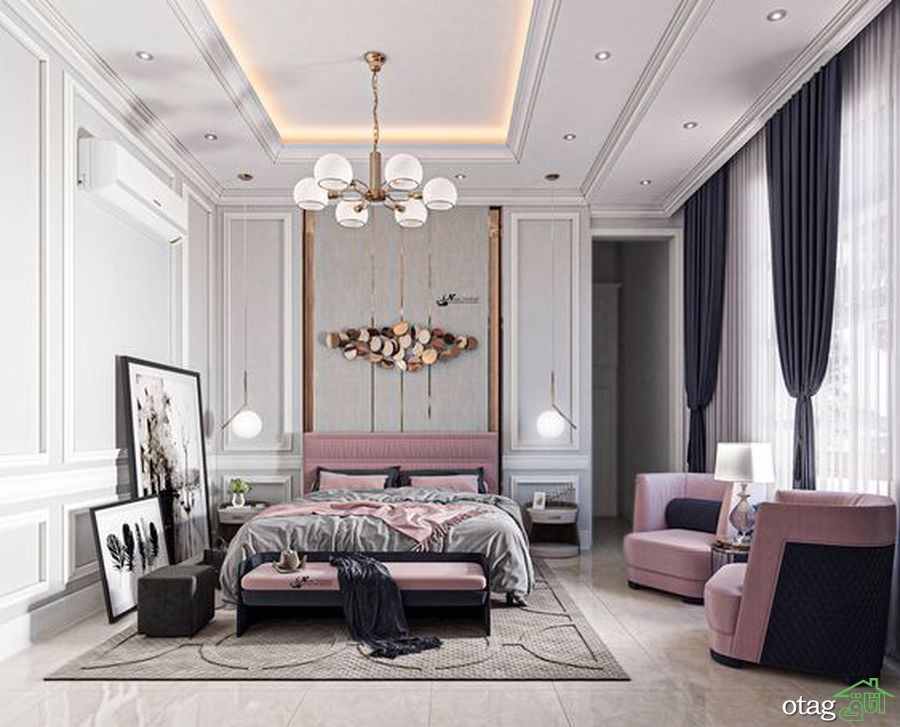 ایده های کاربردی برای طراحی و دکوراسیون اتاق خواب های صورتی