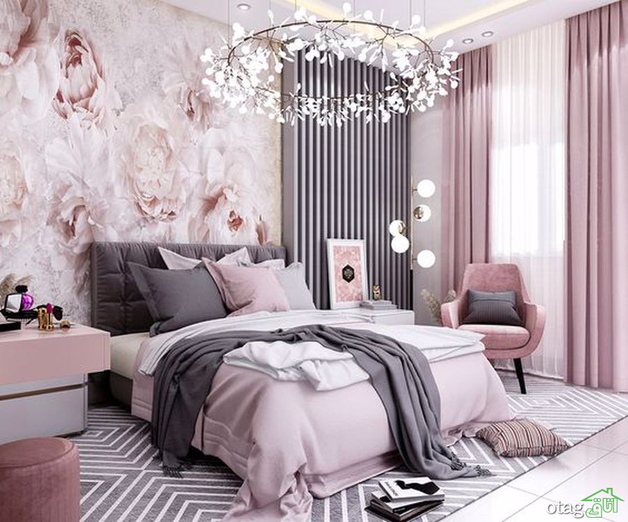 ایده های کاربردی برای طراحی و دکوراسیون اتاق خواب های صورتی