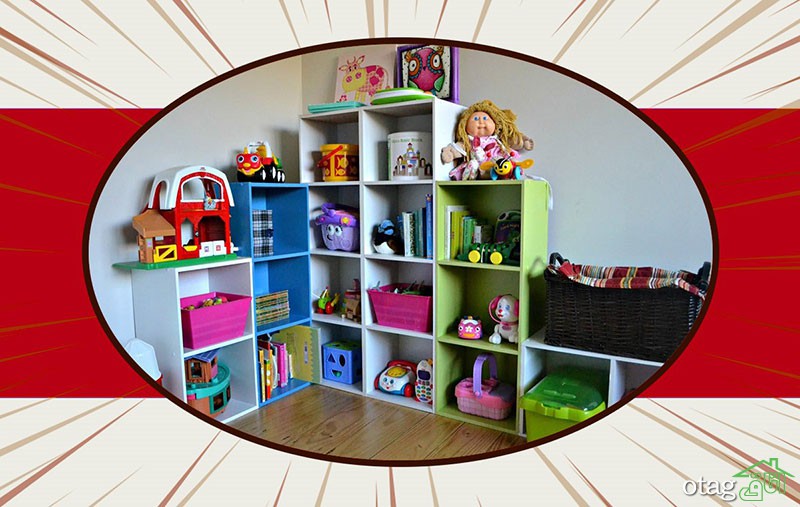 چیدمان اسباب بازی کودکان در دکوراسیون داخلی اتاق کودک