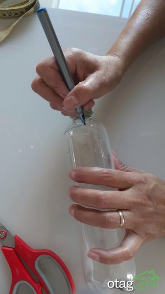 ساخت جا مدادی با استفاده از بطری های پلاستیکی