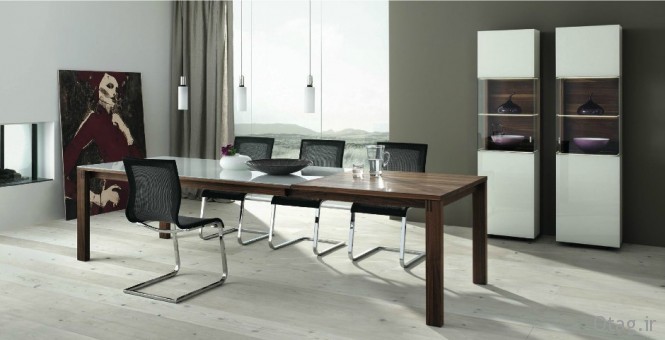 انواع مدل میز ناهار خوری چوبی و میز تلویزیون سنتی در چیدمان مدرن