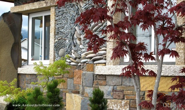 استفاده از سنگ های موزاییک در طراحی منزل و نمای خارجی