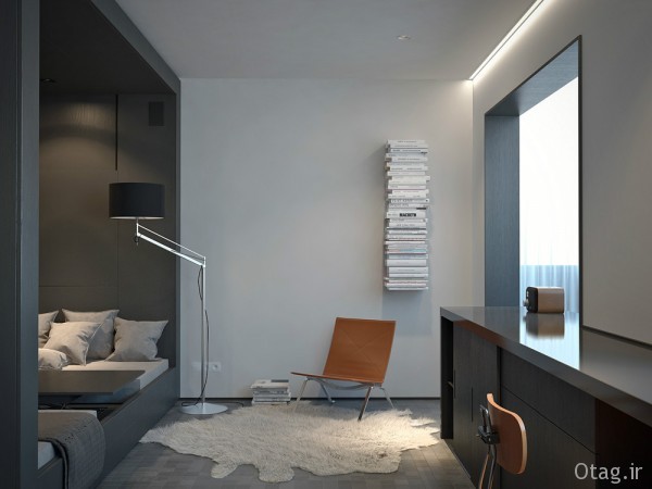 ایده های طراحی داخلی آپارتمان کوچک 33 متری - دکوراسیون مدرن در فضای کوچک