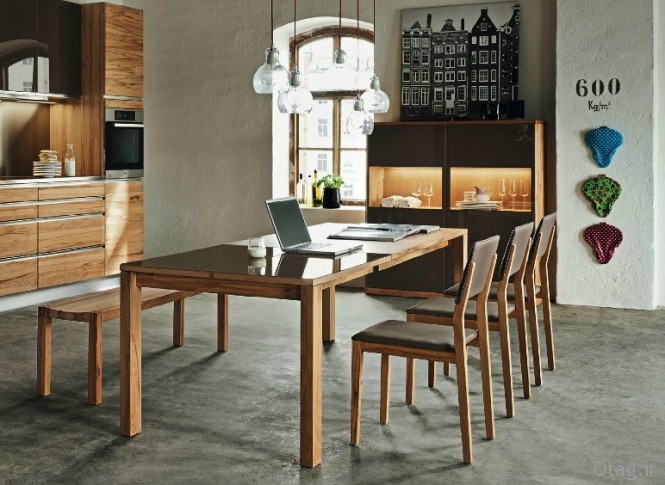 انواع مدل میز ناهار خوری چوبی و میز تلویزیون سنتی در چیدمان مدرن