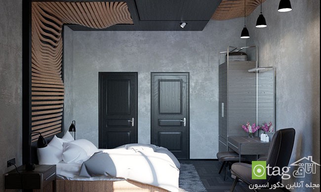 رنگ و طراحی اتاق خواب با چیدمانی لوکس اما ساده و امروزی
