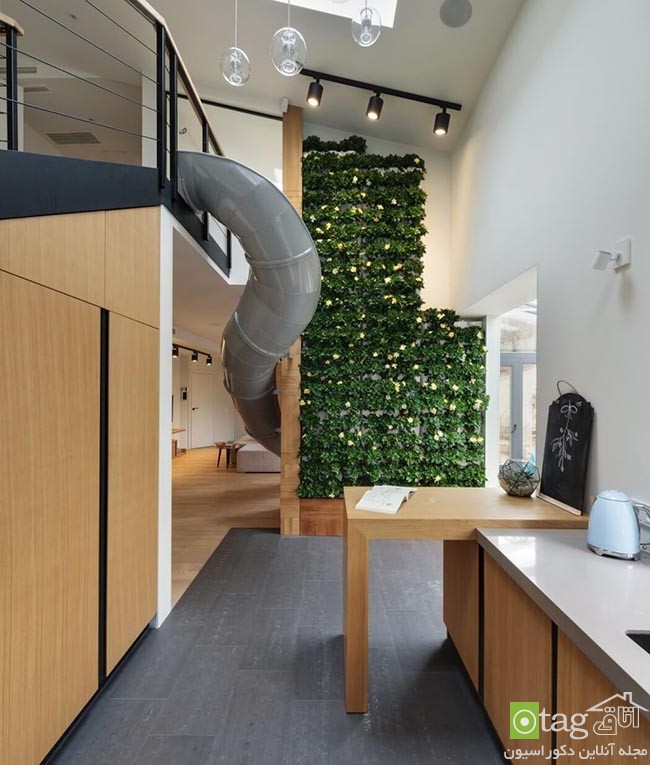 معماری داخلی آپارتمان دوبلکس با ویژگی خلاقانه مناسب خردسالان  