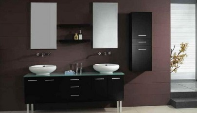 مدل کابینت حمام و سرویس بهداشتی ساخته شده از ام دی اف و چوب